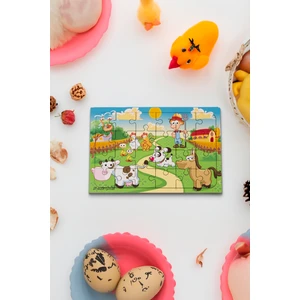 Hoby Games Ahşap 24'Lü Yapboz Sevimli Çiftliğim Puzzle