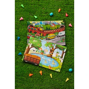 Hoby Games Okul Öncesi Başlangıç Yapboz Taşıtlar Ve Piknik Ahşap Puzzle Set