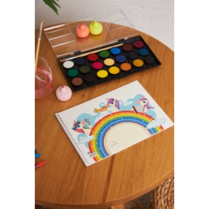 Hoby Games Okul Öncesi Unicorn Küçük Boy 15 Yapraklı Karton Kapaklı Resim Defteri 17X24CM