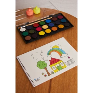 Hoby Games Okul Öncesi Canım Evim Küçük Boy 15 Yapraklı 17X25CM Spiralli Anaokulu Resim Defteri