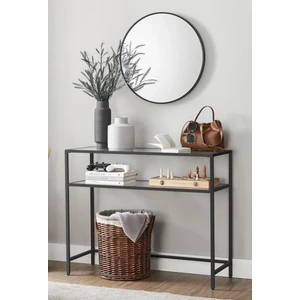 Tino Furniture Huxley Siyah Metal Cam Raflı Dresuar
