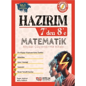 Nitelik Yayınları Hazırım 7'den 8'e Matematik Alt Yapı Güçlendirme Kitabı