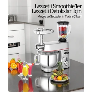 SR50 Döküm Gövde 7 Litre Içli Köfte Hamur Yoğurma Kıyma Çekme Erişte Blender Çıpıcı mixer Set
