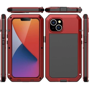 Iphone 14 Için Kılıf Alüminyum Alaşım Metal Kasa Toz Geçirmez Ağır 360 Tam (Yurt Dışından)