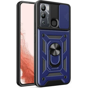 Techno Guru Infinix Hot 20I Kamera Koruma Sürgülü ve Tam Koruma Sağlayan Sert Puma Silikon Kılıf