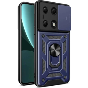 Techno Guru Redmi Note 13 Pro 4g Kamera Koruma Sürgülü ve Tam Koruma Sağlayan Sert Puma Silikon Kılıf