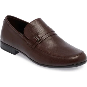 Kahve Hakiki Deri Erkek Loafer - E24I1AY56594-A24