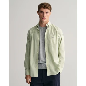 Erkek Yeşil Regular Fit Düğmeli Yaka Broadcloth Gömlek 3000100.345