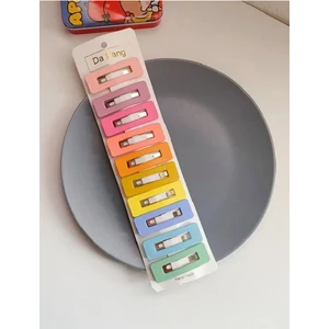 Karışık Pastel Renklerde 10LU Çocuk Çıt Çıt Toka Seti