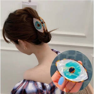 Ortası Göz Figürlü Kemik Mandal Toka 7cm