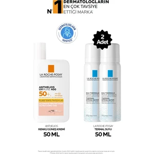 La Roche-Posay Güneş Koruyucu Cilt Bakım Seti: Anthelios Uvmune Renkli Yüz Güneş Kremi 50ML&TERMAL Su 50MLX2