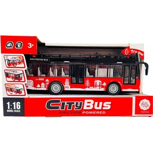 Ctoys Ses ve Işıklı Oyuncak Şehir Otobüsü A1119-13 Kımızı