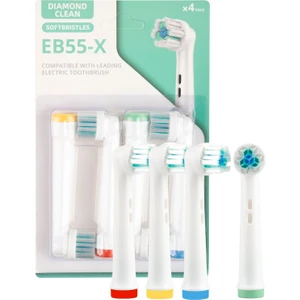 4 Adet Diamond Cleaning Eb55-x Oral-b Şarjlı Ve Pilli Diş Fırçası Uyumlu Yedek Başlık