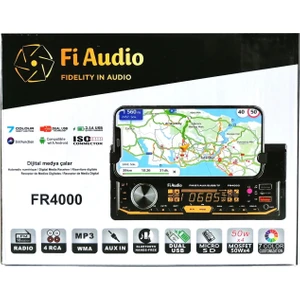 Fi Audio FR4000 Telefon Standlı Bluetooth/usb/aux/sd/2 Anfi Çıkışlı Dijital Medya Çalar Oto Teyp