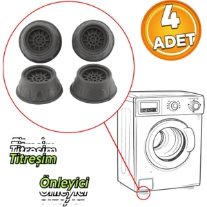 Çamaşır Bulaşık Makinası Beyaz Eşya Titreşim Önleyici Yükseltici Ayağı Altlığı Ayaklığı 4 Adet