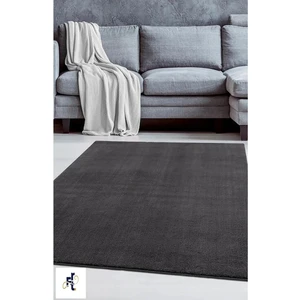 Frt Home Frt Antrasit Dekoratif Peluş Puffy Kaymaz Taban Salon Mutfak Çocuk Odası Koridor Halısı