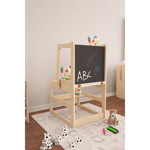 Draw Montessori Boyasız Doğal Ahşap Öğrenme Kulesi