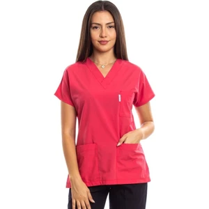 Simirna Üniforma Cerrahi Doktor Scrubs Hemşire Forması Narçiçeği Üst
