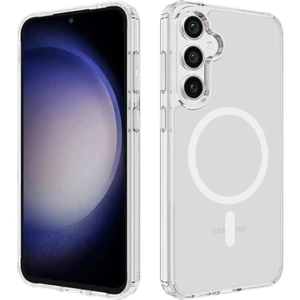 Samsung Galaxy S23 Fe Kılıf Kamera Çıkıntılı Magsafe Wireless Şarj Sert Şeffaf Darbe Emici Kapak