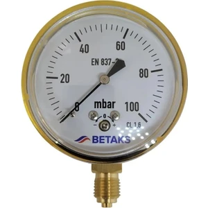 0-100 Mbar Gaz Manometresi