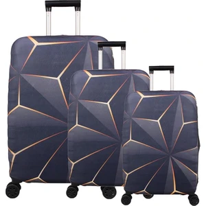Kristal Büyük Orta Kabin Boy Için 3 Lü Valiz Kılıfı