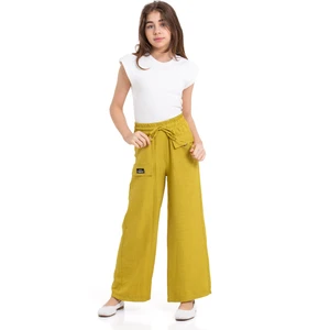 Beli Lastikli Kız Çocuk Kız Pantolon