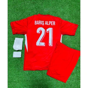 Türkiye Euro 2024 Barış Alperen Çocuk Forması 4'lü Set (Red)