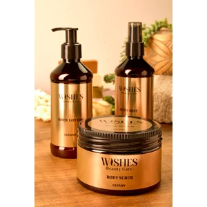 Wishes Beauty Care Gleamy Vücut Bakım Seti : Losyon, Mist ve Peeling ile Komple Bakım