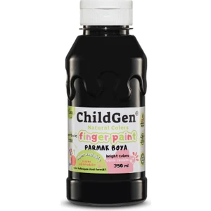 Childgen Süper Yıkanabilir Parmak Boya 350 ml Siyah