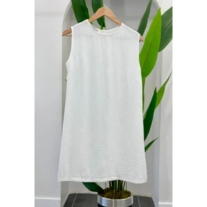 İmaj Butik Krem Sıfır Kol Içlik Tunik