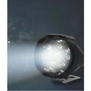 Oto Tuning 2 Adet Motosiklet Scooter LED Sis Farı Çakar ve Sabit Mod 6 Ledli