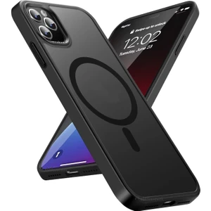 MTK Moveteck Apple iPhone 11 Pro Max Kılıf Arkası Mat Magsafe Wireless Şarj Destekli Koruyucu Kapak