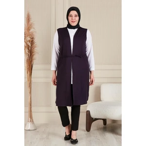 Uzun Büyük Beden Yelek Kadın Düz Desenli Nefes Alan Viskon Kumaş 108 cm