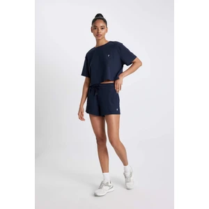 DeFactoFit Standart Fit Sporcu Düz Paça Ribana Şort A9919AX24SM