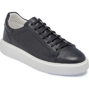 Lacivert Hakiki Deri Erkek Sneaker - E24I1AY56697-A38
