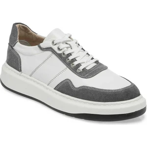 Gri Hakiki Deri Erkek Sneaker - E24I1AY56826-T3O