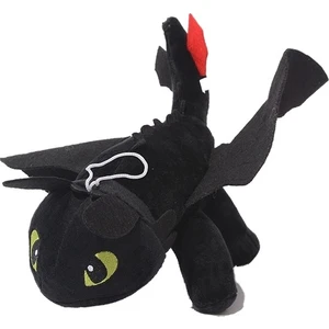 Ejderhanı Nasıl Eğitirsin Peluş Oyuncak Siyah ve Beyaz Ejderha Peluş Oyuncak Bebek Bebek 27CM (Yurt Dışından)
