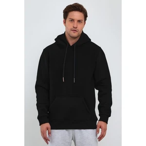 Erkek 3 Iplik Kapşonlu Oversize Sweatshirt