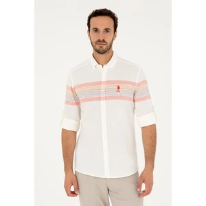 U.S. Polo Assn. Erkek Nar Çiçeği Gömlek Desenli 50283790-VR239