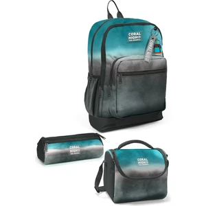 Coral High Kids Turkuaz Gri Batik 3’lü Okul Çanta Seti SET0123768