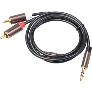 3,5 mm - Rca Kablosu (10FT), Rca Ses Kablosu 24K Altın Kaplama Erkek - Erkek Stereo Aux Kablosu (Sol/sağ) Y Ayırıcı Adaptör (Yurt Dışından)