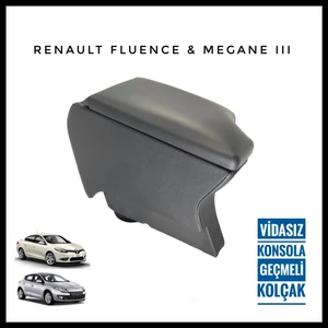Fluence-Megane III Vidasız Konsola Geçmeli Kolçak (Kol Dayama)