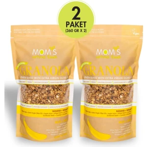 Mom's Natural Foods 2'li Muz - Ceviz Granola 360 G