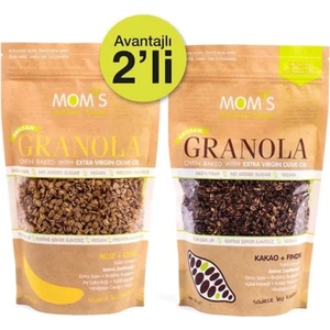 Mom's Natural Foods 2'li Granola - Muz Ceviz 360 G - Kakao Fındık 360 G