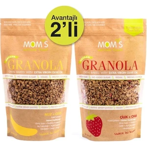 Mom's Natural Foods 2'Lİ GRANOLA - MUZ CEVİZ 360 G - ÇİLEK CHIA 360 G