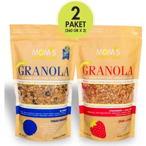 Mom's Natural Foods 2'li Granola - Çilek Chıa 360 G - Yabanmersini 360 G