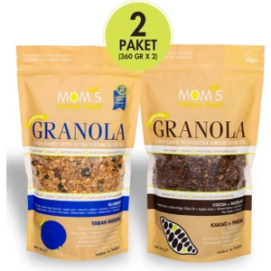 Mom's Natural Foods 2'Lİ GRANOLA - YABANMERSİN'İ 360 G - KAKAO FINDIK 360 G