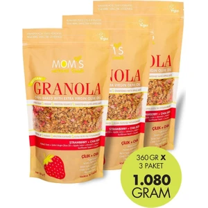 Mom's Natural Foods 3'LÜ ÇİLEK-CHIA GRANOLA 360 G