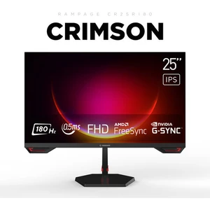 Crımson CR25R180 25" 180Hz 0.5ms Csot Fast IPS Fhd Freesync/g-Sync Pc Flat Oyuncu Monitörü 
