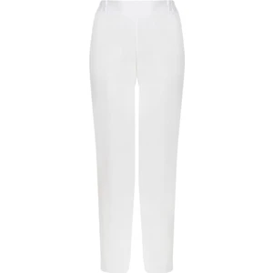 Beli Lastikli Bol Paça Krep Pantolon - Ekru